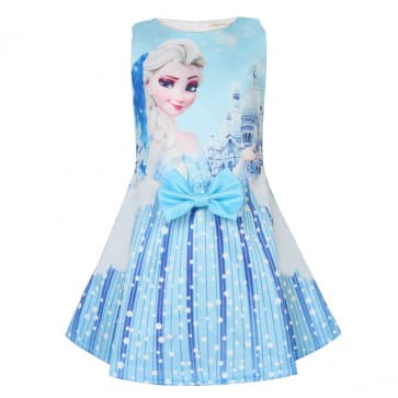 Girls Elsa Blue Dress
