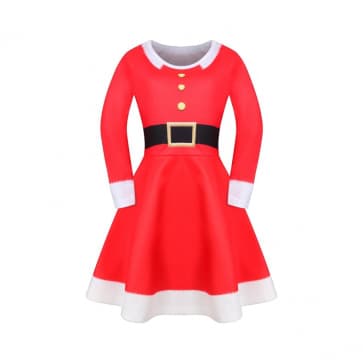Mrs Claus Santa Girls Dress