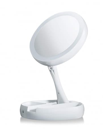 Emson My Foldaway Mirror Lighted Double Sided Vanity Mirror