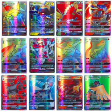 100 Pokemon Trading Cards (95 GX Cards / 5 MEGA Cards)