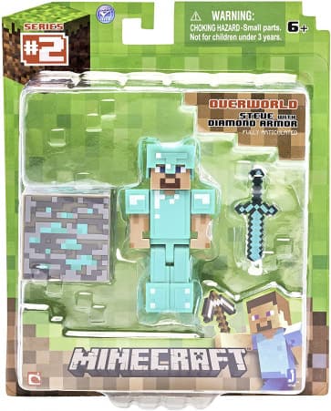 Minecraft Series 2 Steve with Diamond Armor Action Figure Overworld