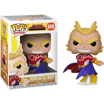 Funko Pop My Hero Academia All Might Silver Age Metallic #608 Vinyl Figure