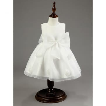 Ciera Floral with Bow-knot Sleeveless Girls Princess Wedding Dress