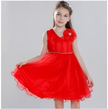 Sasha Sleeveless Tulle Girls Princess Wedding Dress