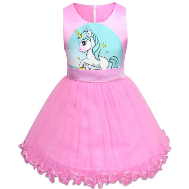 Girls Unicorn Printed Tutu Dress Costume | Princess Dress ...