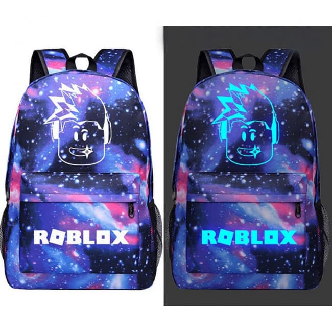 Roblox Glow In The Dark Galaxy Rucksack Backpack Schoolbag Princess Dress World - roblox in a back straps