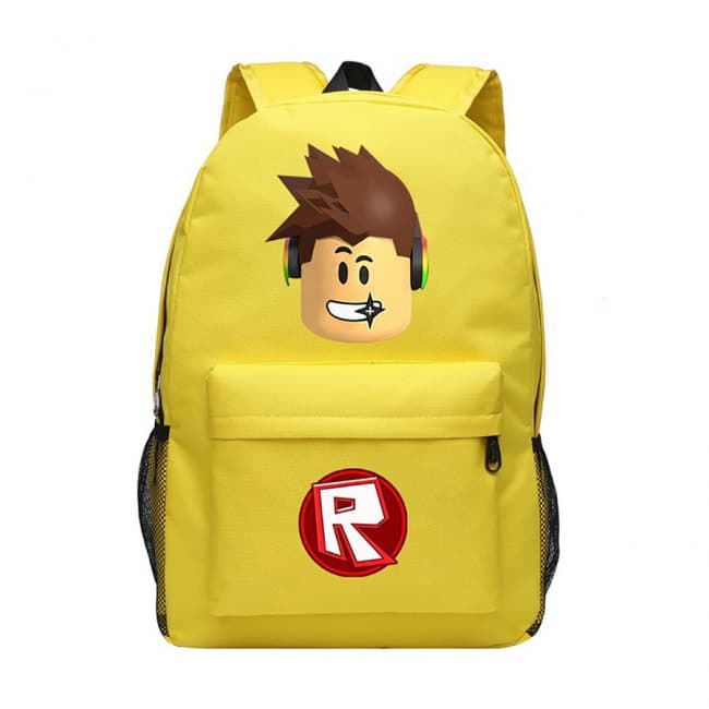 Roblox Standard Face Yellow Rucksack Backpack Schoolbag Princess Dress World - roblox face yellow