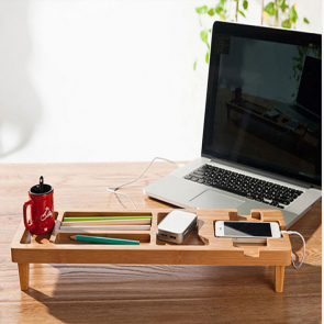 DIY Bamboo Wooden Keyboard Desk Organizer