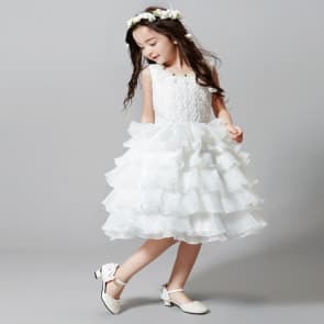 Kelsie Floral Crochet Ruffle Girls Wedding Princess Dress