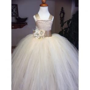 Sylvie Open Back with Bow-knot Girls Wedding Princess Dress