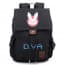 Overwatch DVA Black Canvas Backpack Schoolbag Rucksack