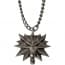 The Witcher 3 Necklace with White Wolf Medallion