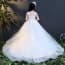 Abbey Floral Patches Sleeveless Girls Wedding Princess Dress