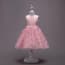 Anissa Floral Patches Sleeveless Girls Wedding Tutu Princess Dress