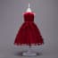 Anissa Floral Patches Sleeveless Girls Wedding Tutu Princess Dress