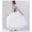 Brenna Silver Sequin Sleeveless Girls Princess Wedding Dress