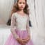 Cece Floral Lace Long Sleeve Girls Wedding Princess Dress