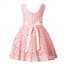 Cherish V Neck Floral Crochet Girls Princess Dress