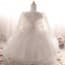 Cindy Floral Crochet Long Sleeve Girls Princess Wedding Dress