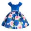 Deanne Rose Printed Cap Sleeve Girls Princess Dress