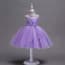 Elle 3D Floral Embroidery Girls Wedding Tutu Princess Dress