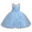 Elle 3D Floral Embroidery Girls Wedding Tutu Princess Dress