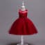 Elle 3D Floral Embroidery Girls Wedding Tutu Princess Dress