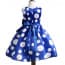 Esme Dots Printed Sleeveless Girls Princess Dress