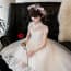 Euphemia Cheongsam Collar Cap Sleeve Girls Princess Wedding Dress