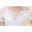 Fawn Floral Embroidery Short Sleeve Girls Princess Wedding Dress
