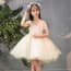 Gina Off Shoulder with Feather Girls Princess Wedding Tutu Dress