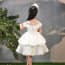 Harper Floral Lace Double Layer Girls Princess Wedding Dress