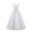 Ivana Floral Lace Cap Sleeve Girls Wedding Princess Dress