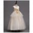 Ivy 3D Floral Lace Embroidery Girls Princess Wedding Dress
