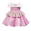 Margarita Foiled Embroidery Off-Shoulder Girls Princess Dress