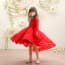 Nikki Red Lace Long Sleeve Girls Wedding Princess Dress