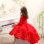 Nikki Red Lace Long Sleeve Girls Wedding Princess Dress