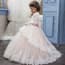 Norma Floral Lace Long Sleeve Girls Wedding Princess Dress