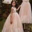 Patti Floral Lace Sleeveless Girls Wedding Princess Tutu Dress