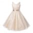 Petra Floral Lace V Neck Girls Princess Wedding Dress