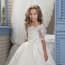 Phyllis Floral Lace Half Sleeve Girls Wedding Princess Dress