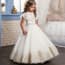 Raine Lace with Embroidery Girls Wedding Princess Dress