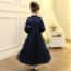 Valentina Floral Embroidery Long Sleeve Girls Wedding Princess Tutu Dress