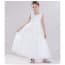 Vanessa Floral Lace with Rhinestones Sleeveless Girls Princess Wedding Dress