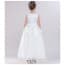 Vanessa Floral Lace with Rhinestones Sleeveless Girls Princess Wedding Dress