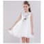 Ziva Floral Embroidery with Pearl Sleeveless Girls Princess Wedding Dress