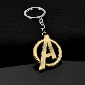 Captain America A Logo Metal Keychain
