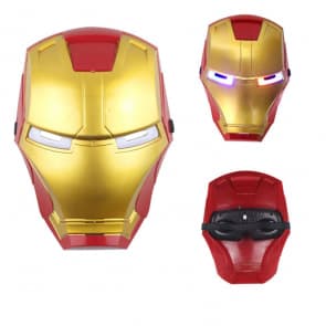 Kids Iron Man Mask Half Helmet Light Up